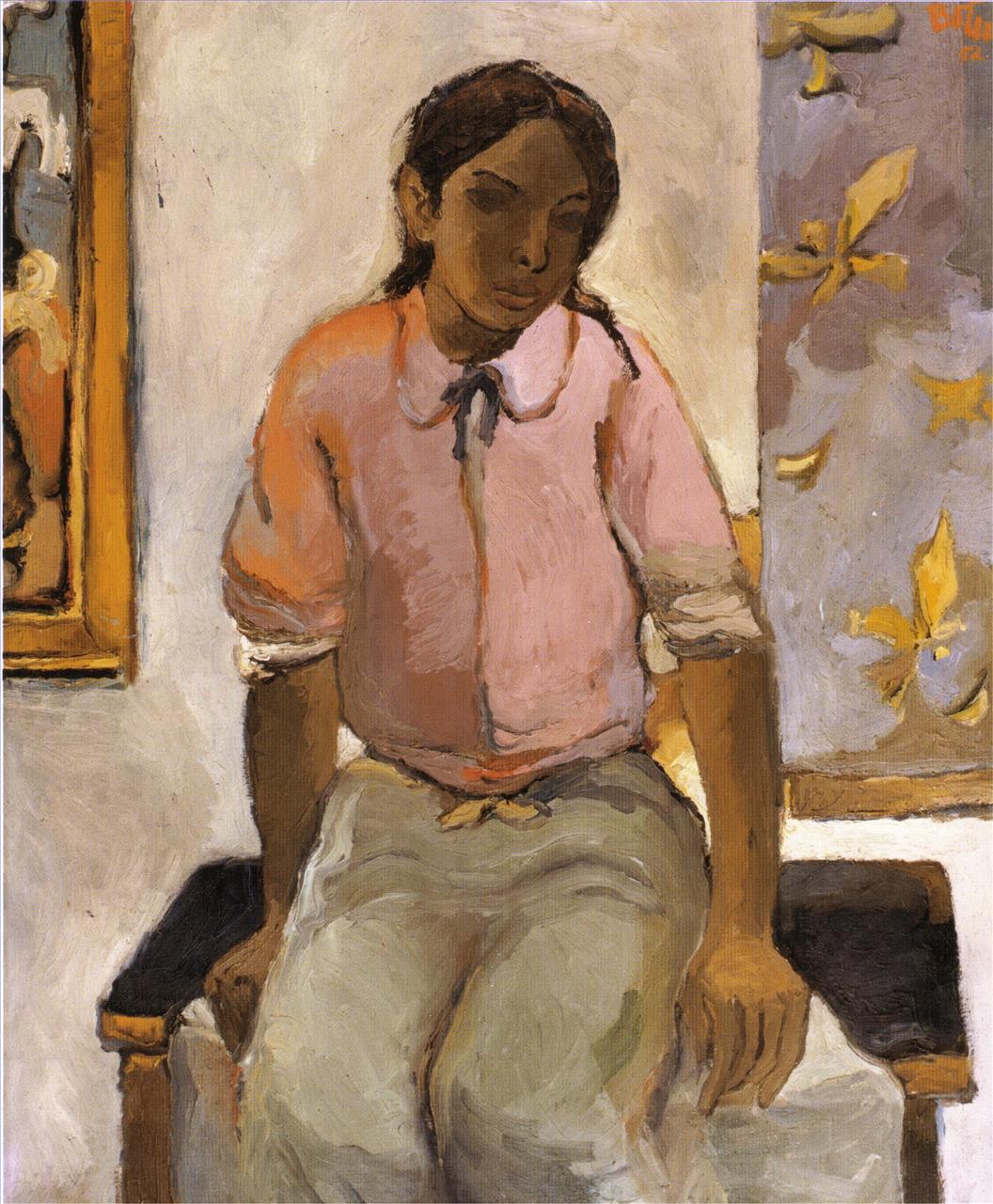 Retrato de un joven indio Fernando Botero Pintura al óleo